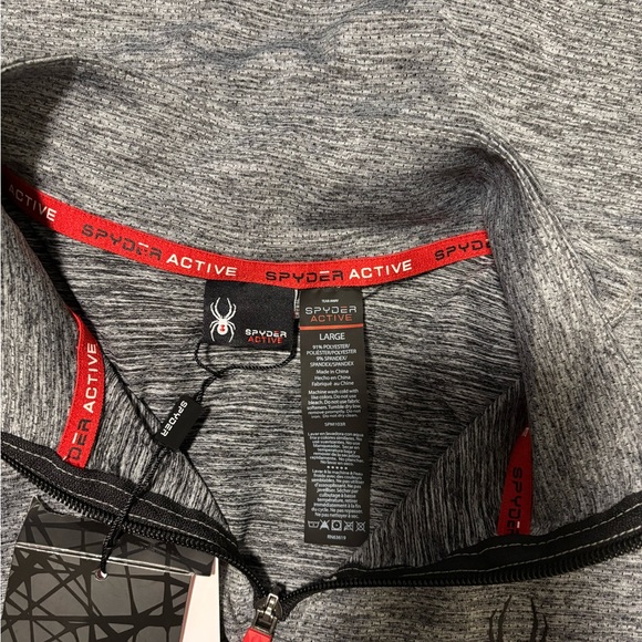 Men’s SPYDER Active Wear Quarter-Zip Pullover Sz LRG NWT - Picture 2 of 5